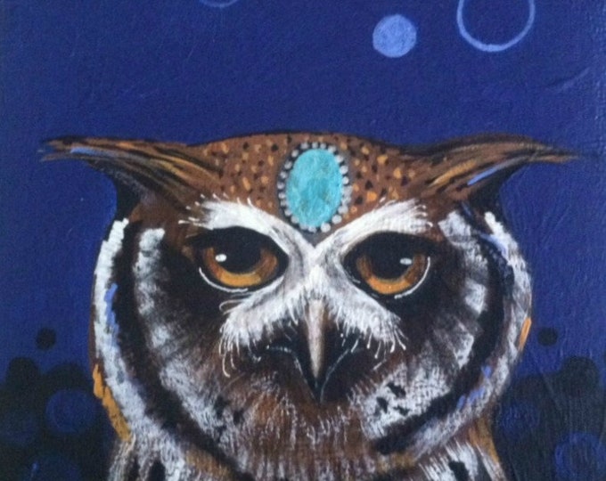 Owl moons blank greeting card