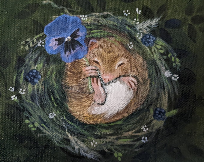 Country Garden Mouse original painting