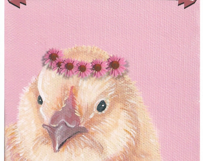Spring Chicken blank card