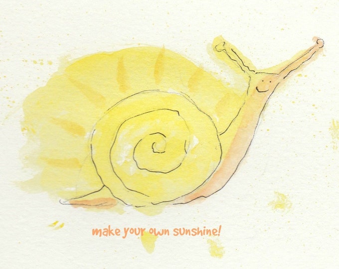 Snail mail cheerful card blank