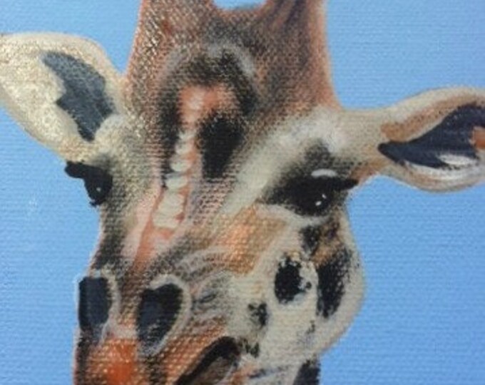 Louise the Giraffe blank greeting card