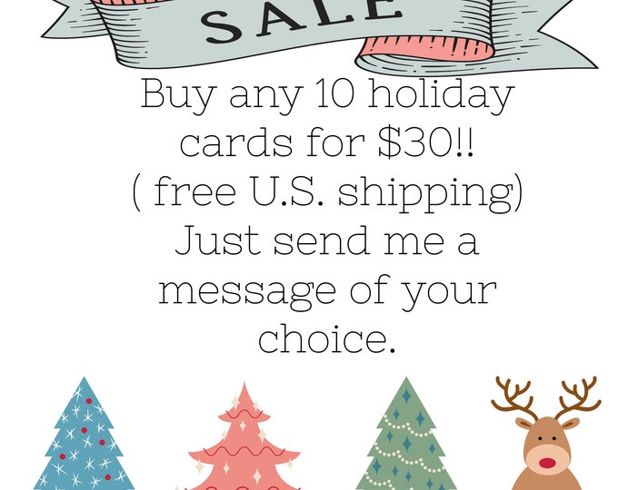 Holiday card bundle sale