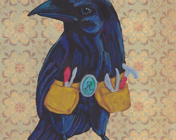 Smart Raven greeting card