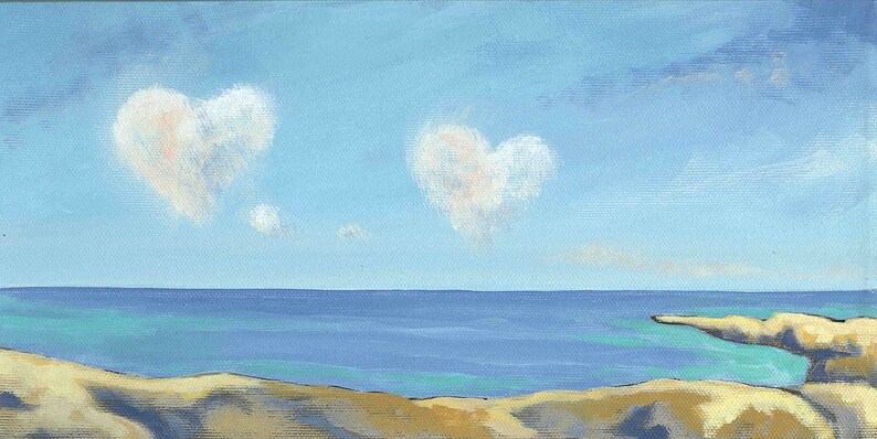 Love Clouds blank card Valentine image 1