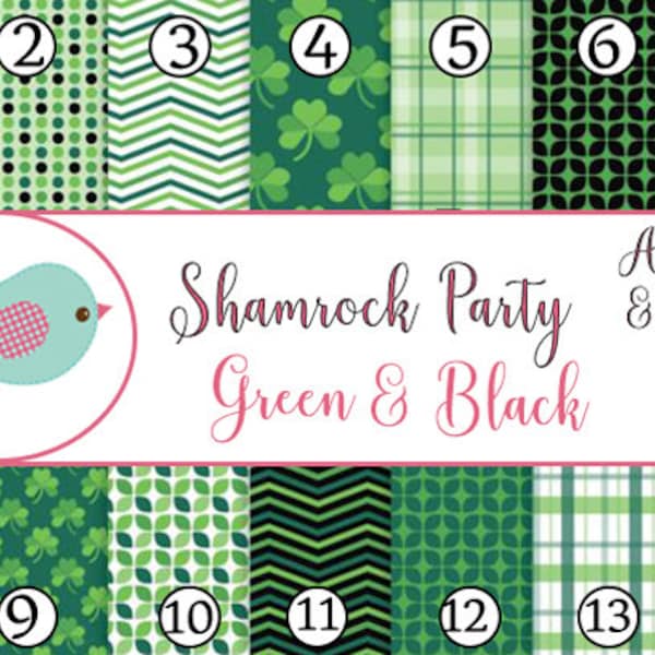 Shamrock Party Green Craft Vinyl HTV Prints Vinyl Prints sheet size 12"x12"Heat Transfer Vinyl, Vinyl Sheets, St Patrick's Day Paddy's Day