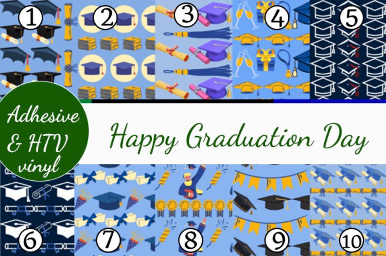 Happy Graduation Day Cap School Diploma Craft Vinyl HTV Vinyl - Etsy