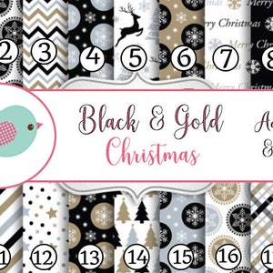 Black and Gold Christmas Plaid Polka dot Print Adhesive Vinyl Heat Transfer Craft Vinyl Pattern Vinyl - Vinyl Sheets