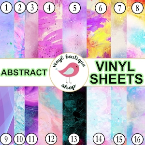 Abstract Vinyl Sheet Colorful print Adhesive vinyl Heat transfer Craft vinyl Pattern vinyl - Vinyl sheets