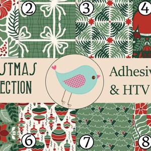 Christmas Collection Sweater Ornaments Vintage Look Adhesive Vinyl Heat Transfer Craft Vinyl Pattern Vinyl - Vinyl Sheets