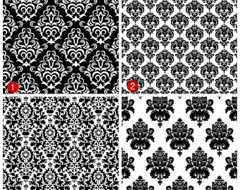 Craft VinylPatterned VinylHTV PrintsVinyl Printssheet size 12"x12"Heat Transfer Vinyl,651,Vinyl Sheets,Black damask Vinyl SKU 0079