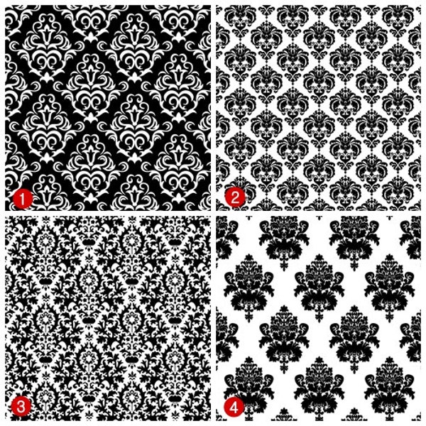 Black Damask Etsy