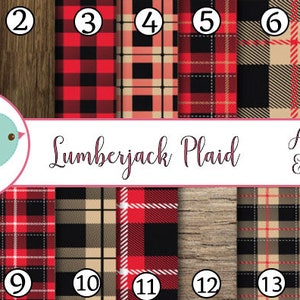 Lumberjack Plaid  Christmas Plaid Buffalo Red Sheets Vinyl Sheets Adhesive Vinyl Heat Transfer Craft Vinyl Pattern Vinyl Sheets HTV Tshirt