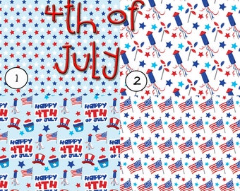 Craft Vinyl Patterned Vinyl HTV Prints Vinyl Prints sheet size 12"x12" Heat Transfer Vinyl 651 Vinyl Sheets 4th of July SKU 11
