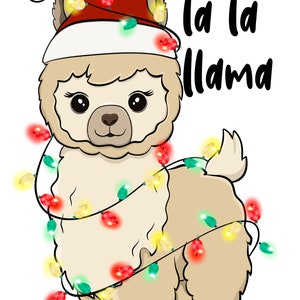 SUBLIMATION TRANSFER Ready to Press Fa La La La La Llama Merry Christmas Sublimation t-shirt Transfer