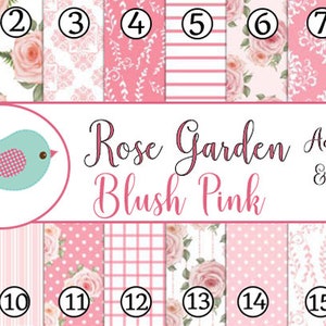 Rose Garden Blush Flowers Pinks Craft Vinyl Pattern Christmas Vinyl HTV Prints Vinyl Sheet size Heat Transfer Vinyl