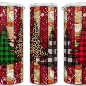 SUBLIMATION TRANSFER Ready to Press Christmas Tree Plaid Cute , sublimation, transfer, print out, adult, women, men, kids, 20 oz