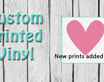 Custom Printed HTV pattern vinyl sheet size 12"x12"  adhesive printed craft vinyl