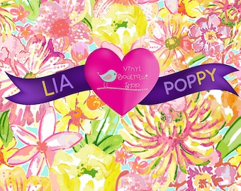 Craft vinyl pattern vinyl lp vinyl sheet flower lp vinyl htv popy vinyl htv vinyl vinyl rollsLia Poppy inspired vinyl LP-167
