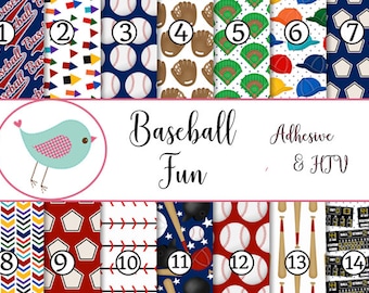 Baseball Sports Summer Vinyl Sheet Print Adhesive Vinyl Heat Transfer Craft Vinyl Pattern Vinyl - Vinyl Sheets