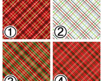 Printed Vinyl,Patterned Vinyl,HTV Prints,Vinyl Prints,Sheet size 12"x12",Heat Transfer Vinyl,Vinyl Sheets,Christmas Plaids Vinyl SKU 0223