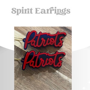 Spirit Earrings, Game Day Earrings, Custom Team Colors, Two-Layered Acrylic Sports Fan Jewelry, School Pride, Lightweight & Stylish