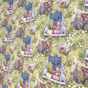 Susan Winget Wine Picnic Fabric (BTY)