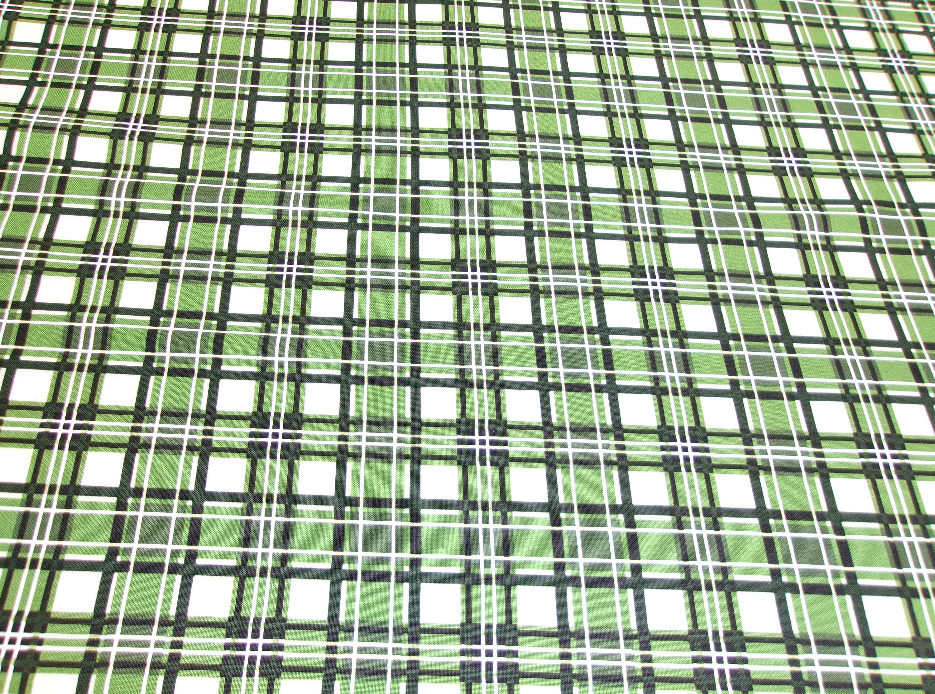 Christmas Memories Green Plaid Fabric by Riley Blake