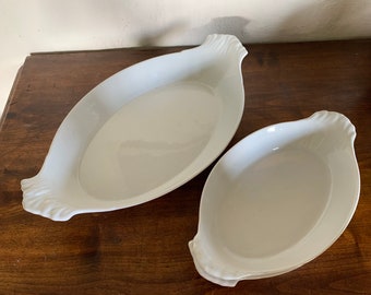 French Pillivuyt Rare Extra Large gratin dish and two medium dishes