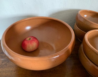 Grespots Digoin serving bowl, honey colored Vintage French Country kitchen dish