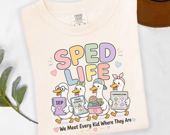 Silly Goose Special Education Teacher Shirt SPED Life Tee Funny Sped Teacher Gift Autism Support Inclusion Paraprofessional Team Shirt