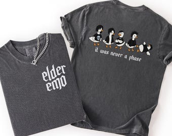 Comfort Colors® It Was Never A Phase Elder Emo Shirt, Elder Emo T-Shirt, Emo Clothing It Was Never A Phase, Emo Forever Shirt, Goth Emo Tee