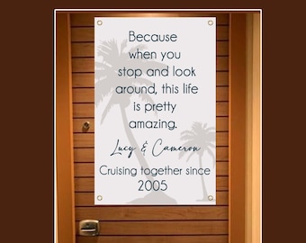 Cruise Door Banner, Cruiseship Door Decor, Crucero Banner Decoracion, Cruise Door Sign, Cruise Door Banner Personalized, Custom Cruise Door