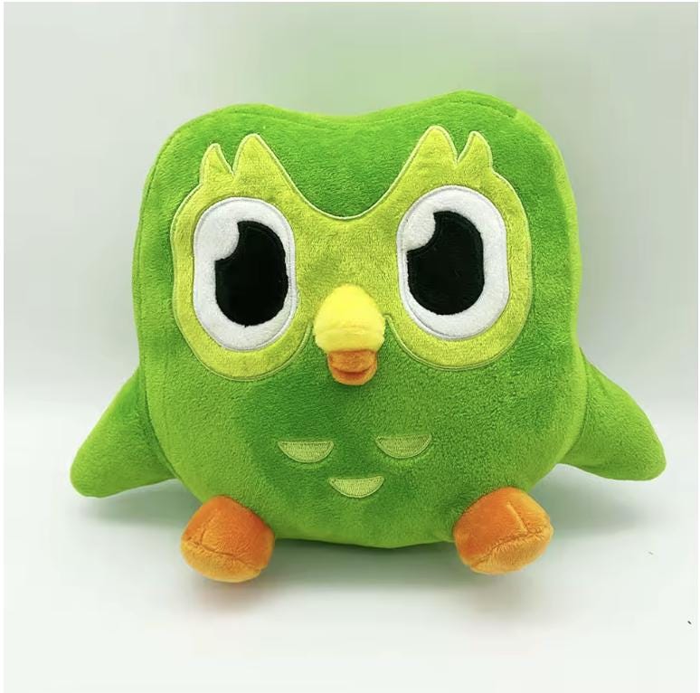 Duolingo Owl Plush Toy, Cartoon Anime Owl Doll, Soft Stuffed Animal Gifts For Kids