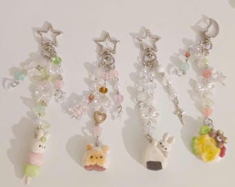Kawaii Food Keychain: Y2K Beaded Bag Charm (B Grade)
