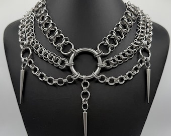 Ketting met puntige ketting