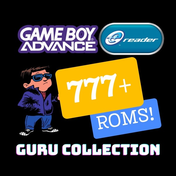 Game Boy Advance E-READER 777+ Roms GURU Collection (E-reader Games) (Complete Library)