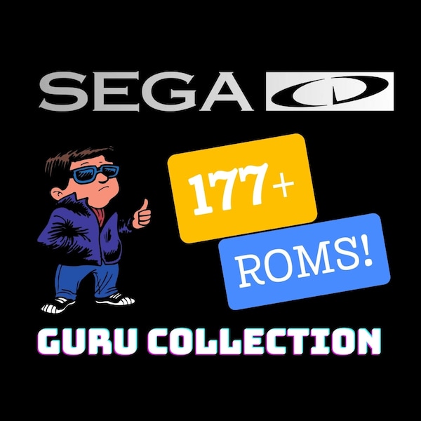 Sega Mega CD: 177+ Roms GURU Collection (Sega Mega CD Games) (Complete Library)