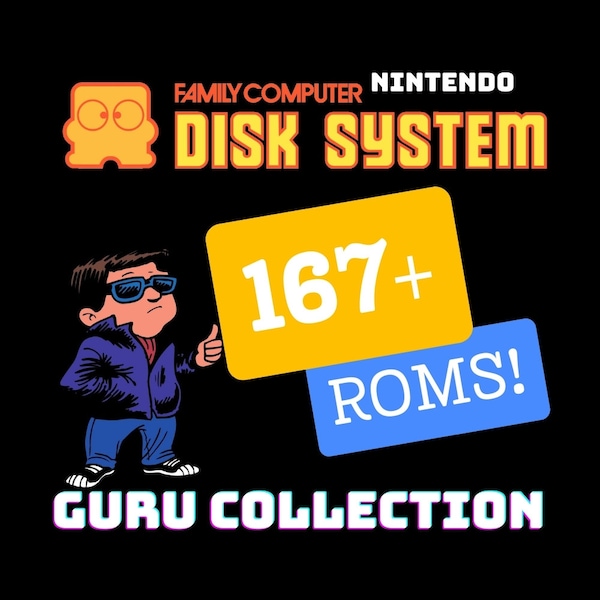 Famicom Family Computer Disk System 167+ Roms GURU Collection (Disk System Games) (Complete Library)