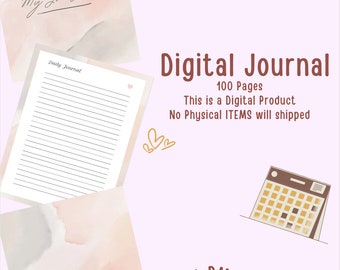 Digital Daily Journal, GoodNotes Journal, Diary Journal, 100Daily Pages Journal, iPad Journal, Digital Diary