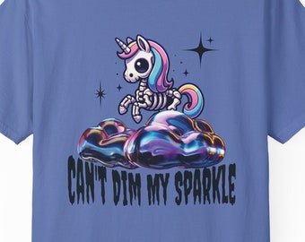 Halloween Unicorn Shirt | "Can't Dim My Sparkle" Comfort Colors Tee