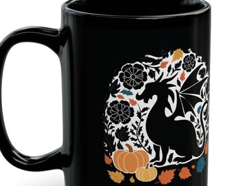 Halloween Dragon Coffee Mug – Spooky Bookworm Gift