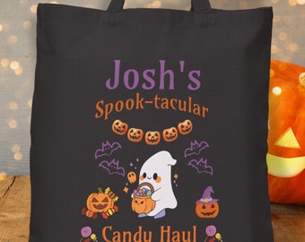 Personalized Halloween Trick or Treat Bag – Custom Cotton Tote