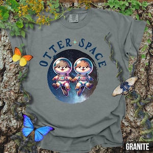 Cute Otter Shirt Funny Pun &quot;Otter Space&quot;, Shirt for Space Fan, Shirt for Otter lover, Otter fan, Outer Space, Animal Lover, Cute Otters