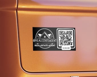 Custom Real Estate Agent QR Code Bumper Sticker: Realtor Marketing