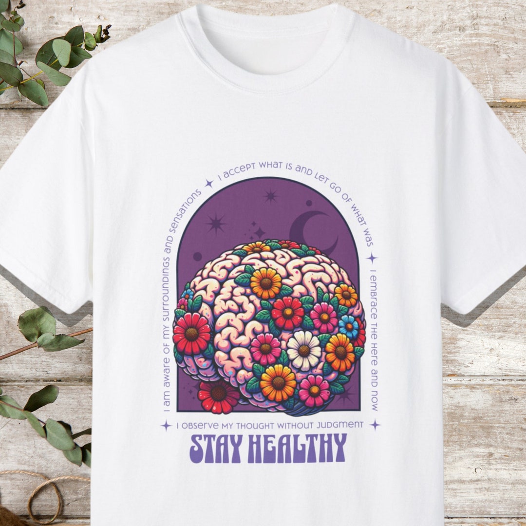 Mental Health Awareness Shirt | Floral Brain Graphic Tee - Etsy