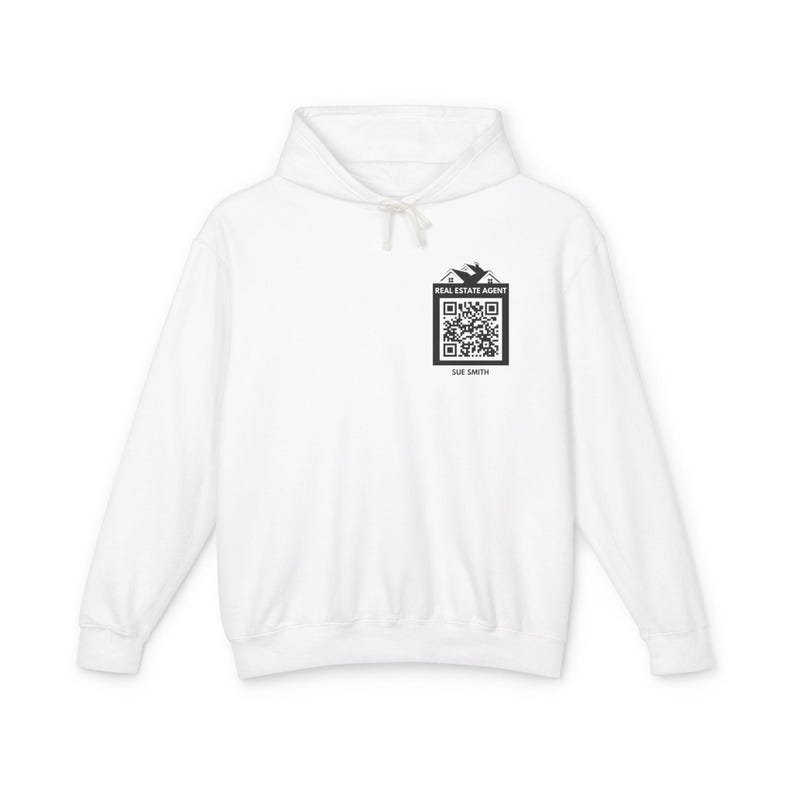 Custom QR Code Realtor Hoodie, Personalized Real Estate Agent Gift image 5