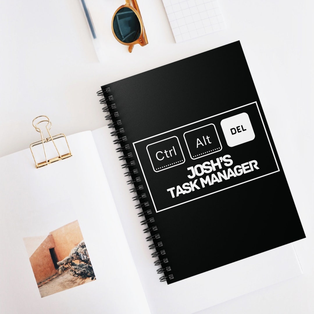 Personalized Notebook - CTRL ALT DEL Task Manager - Customizable Cover ...