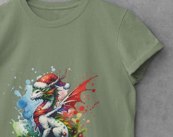 Christmas Dragon T-shirt | Holiday Dragon Illustration