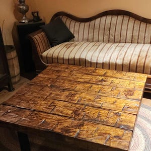 Rustic Square Coffee Table Hand Hewn
