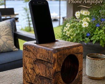 Farmhouse Country Decor Passive Phone Amplifier Stand
